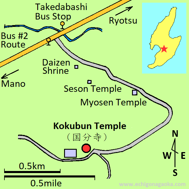 map of Kokubun Temple