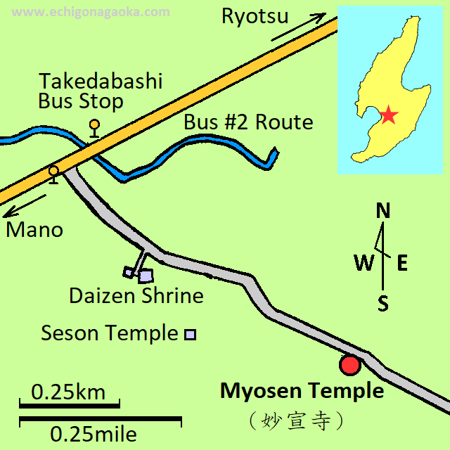 map of Myosen Temple
