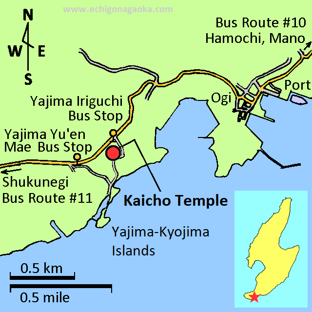 map of Kaicho Temple