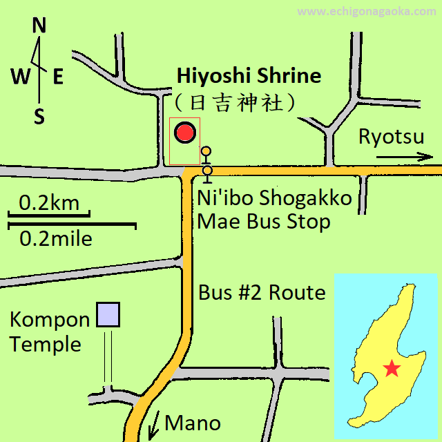 map of Hiyoshi Shrine