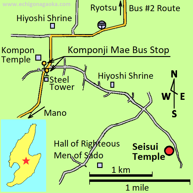 map of Seisui Temple