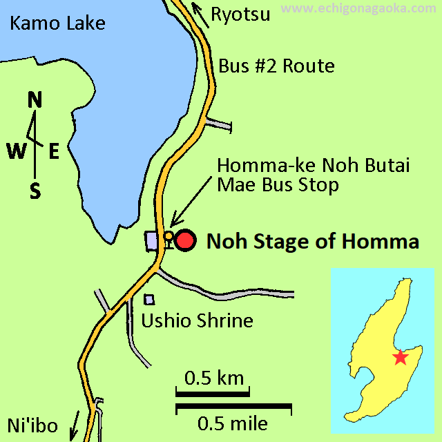 map of Noh Stage of Homma