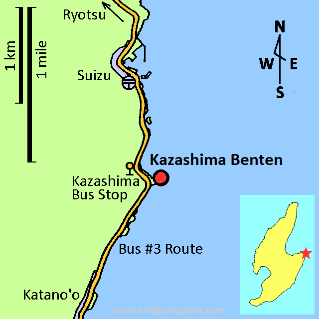 map of Kazashima Benten