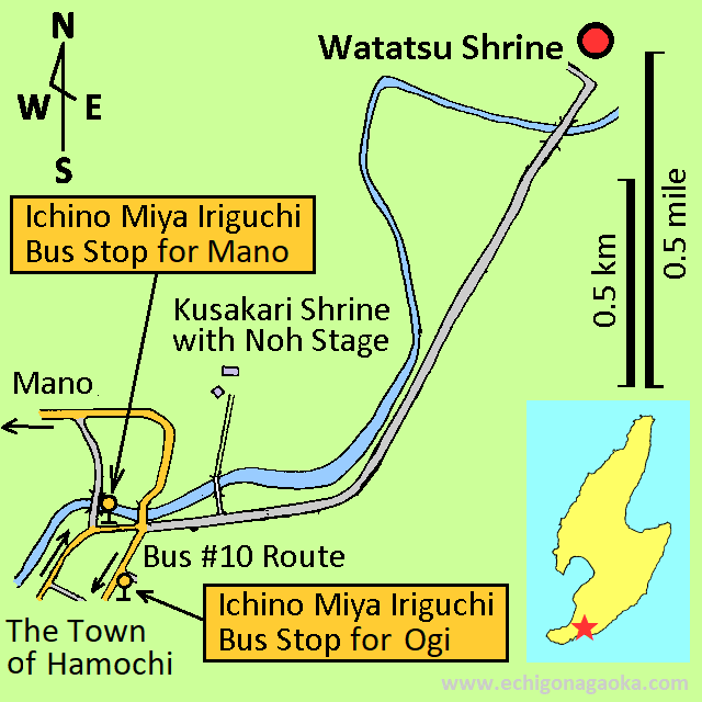 map of Watatsu Shrine