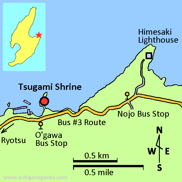 map of Tsugami Shrine